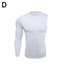(Right-white 85-95kg, One size) Men's Athletic Single Sleeve One Arm Compression Shirt Sports Tight