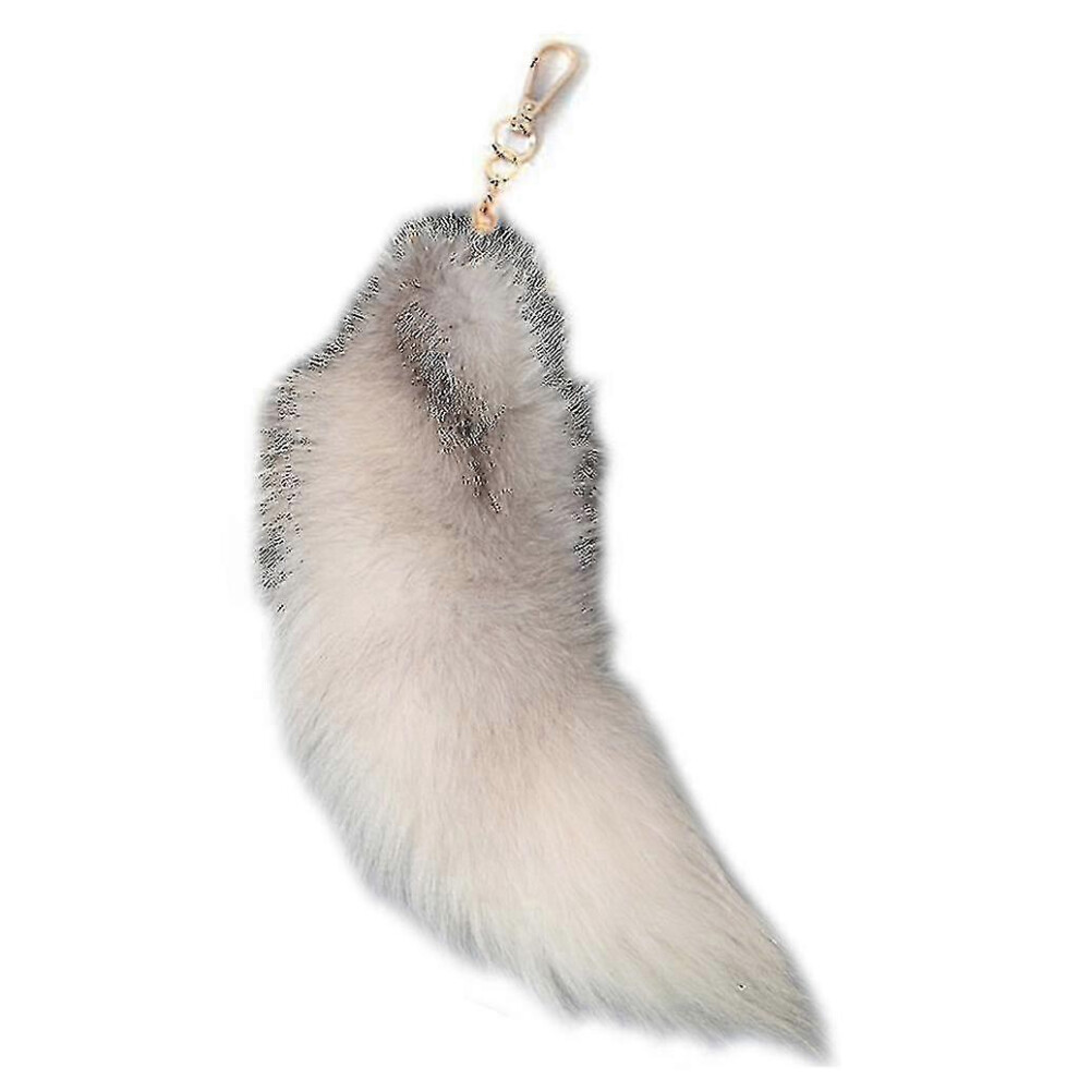 (B, One Size) Plush-Fox Tail Keychain Furry Animal Tail Keyring Keychain 40Cm Animal Tail 5063595972515