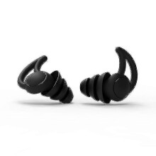 (Black, One size) Quiet Noise Reduction Earplugs, Super Soft, Reusable Hearing Protection In Flexible Silicone For Sleeping, Noise Sensitivity