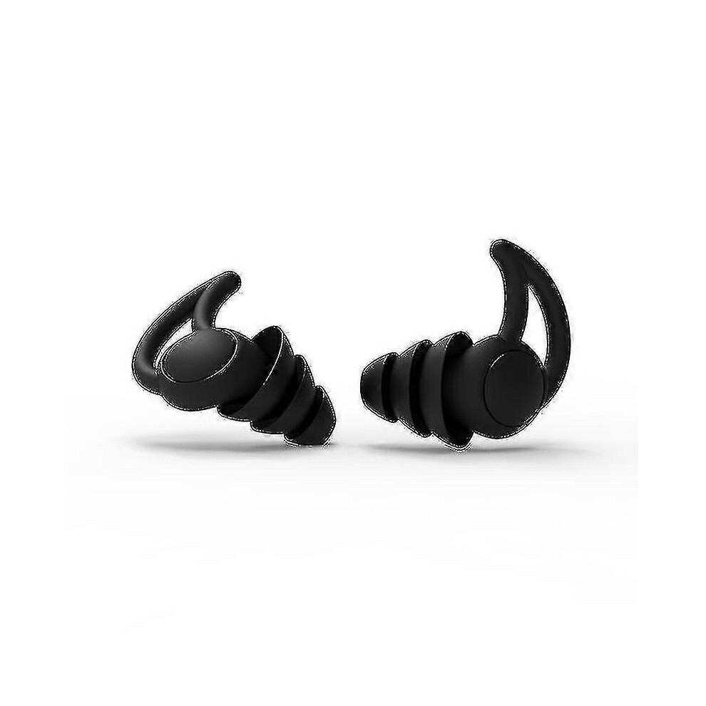 (Black, One Size) Quiet Noise Reduction Earplugs, Super Soft, Reusable Hearing Protection In Flexible Silicone For Sleeping, Noise Sensitivity 5062994791581