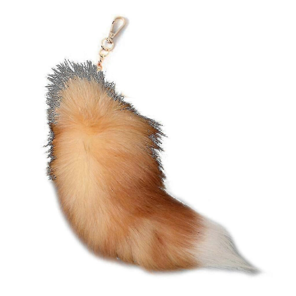 (D, One Size) Plush-Fox Tail Keychain Furry Animal Tail Keyring Keychain 40Cm Animal Tail 5062994775642