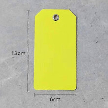 (100 PCS-YELLOW, One size) 100PCS 6x12cm Plastic Shipping Tags Colorful Blank Labeling Tags Waterproof