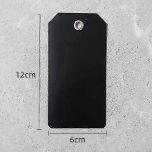 (100 PCS-BLACK, One size) 100PCS 6x12cm Plastic Shipping Tags Colorful Blank Labeling Tags Waterproof