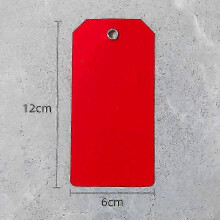 (100 PCS-RED, One size) 100PCS 6x12cm Plastic Shipping Tags Colorful Blank Labeling Tags Waterproof