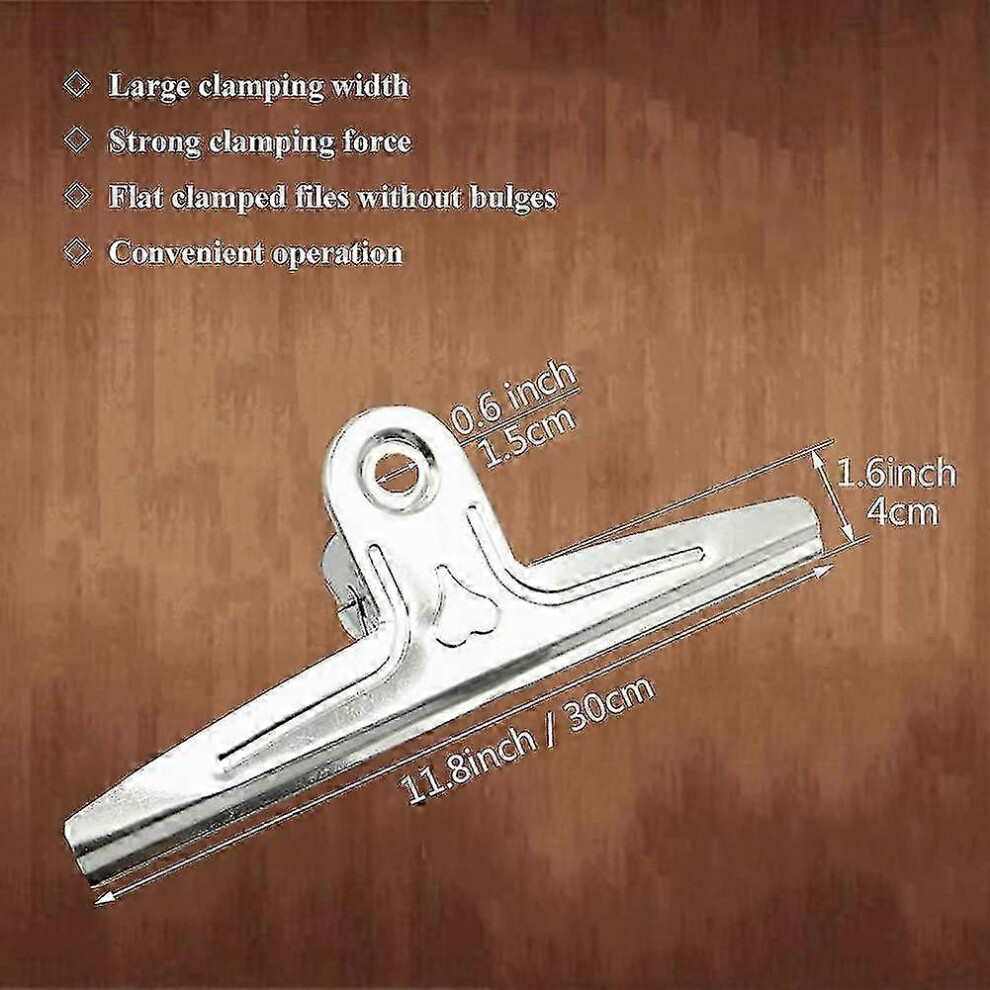 (As Show, One Size) Extra Large Bulldog Clips, Coideal 2 Pack 30Cm In Stainless Steel Jumbo Giant Binding Paper Clips Support For Drawing Board, Art, 5063595958175