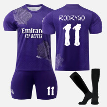 (XS(160-165CM)) Comfortable 2425 Real Madrid Y3 Purple RODRYGO #11 Training Suit With Socks