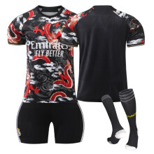 (M(170-175CM)) Comfortable 2425 Real Madrid Dragon Special Edition Unnumbered Training Suit With Socks
