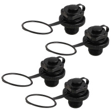(As show, One size) 4 PCS Inflatable Kayak Kayak Nozzle Adapters Boston Valve Cap Inflatable Boat Valve Boston Valve Replacement