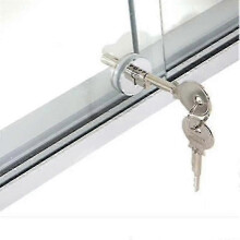 (As show, One size) Glass Lock, Counter Lock, Sliding Door, Sliding Door, Double Door Freezer, Mobile Phone, Jewelry Display Cabinet Lock, Window Cabinet Lock