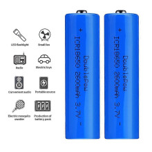 (As show, One size) 18650 1500mah Apex Battery Explosion Proof Leak Proof Chargeable compatible with Flashlight Radio Ho