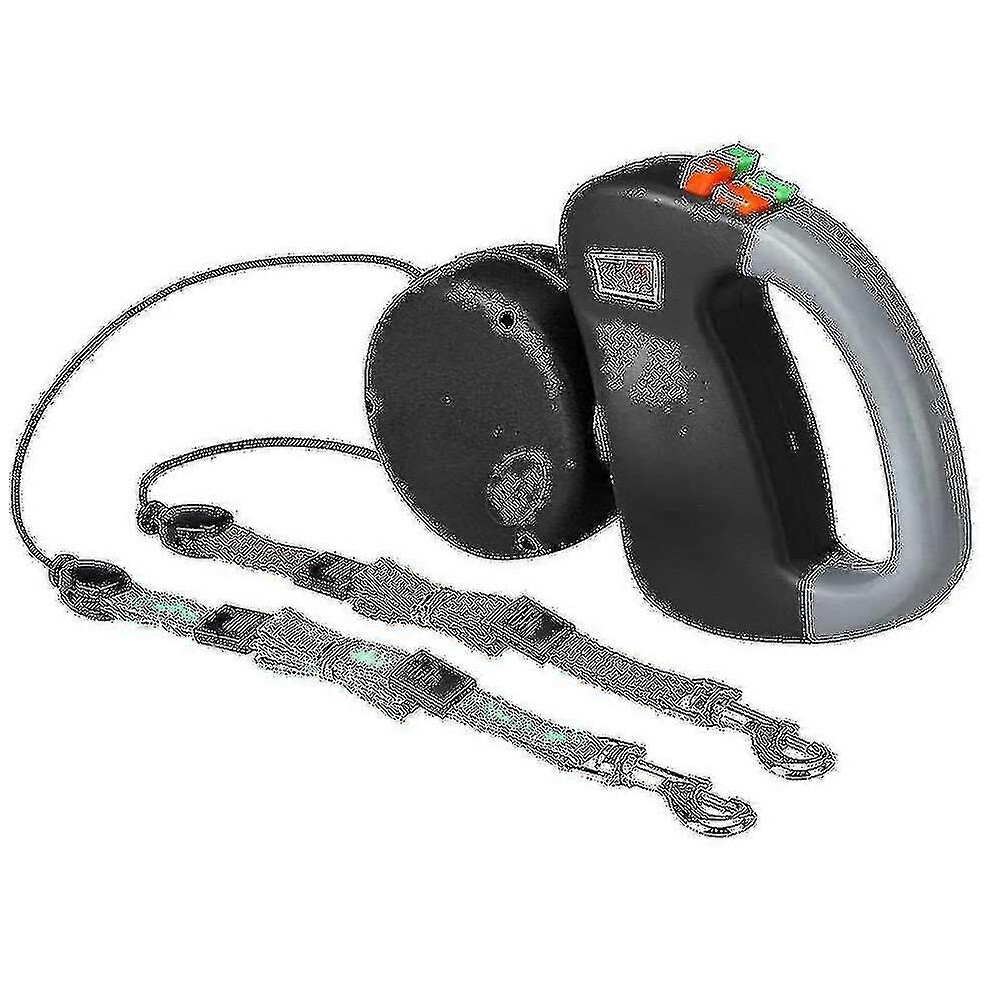 (As Show, One Size) Double Leash Dog Leash, Retractable Dog Leash Double Leash For Two Dogs Dog Leash 2 Dogs Double Leash,Black 5063595989001