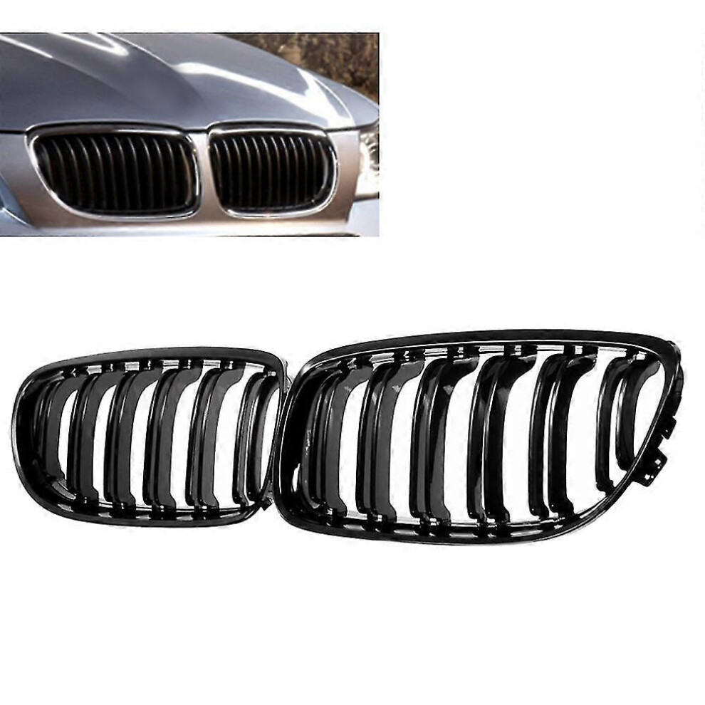(As Show, One Size) 1 Pair Car Front Grille Gloss Inlet Grille For E90 3-Series Sedan/Wagon 2009 - 2011 Black 5063595908989