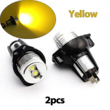 (Yellow, One size) LED Car Angel Eyes Marker Lights Bulbs error free For BMW E90 E91 2005-2008 20W White Red Yellow Blue Green