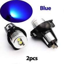 (Blue, One size) LED Car Angel Eyes Marker Lights Bulbs error free For BMW E90 E91 2005-2008 20W White Red Yellow Blue Green