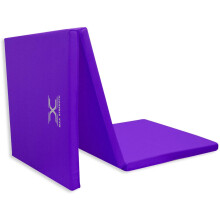 (Purple) 6ft Tri Folding Gymnastics Exercise Mat 5cm Thick