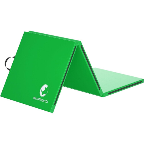 (Green) 6ft Tri Folding Gymnastics Exercise Mat 5cm Thick 2
