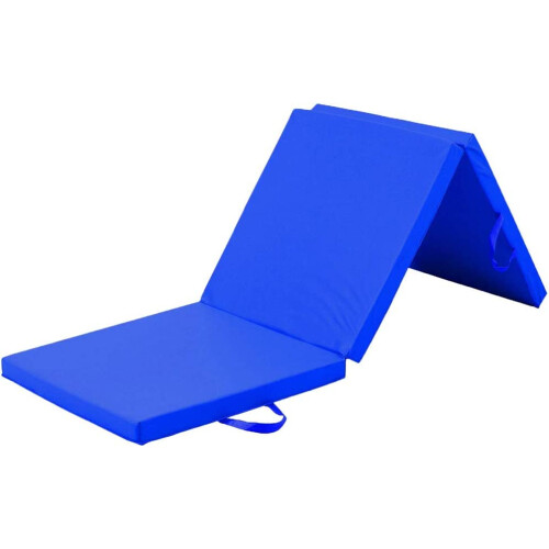 (Blue) 6ft Tri Folding Gymnastics Exercise Mat 5cm Thick 2