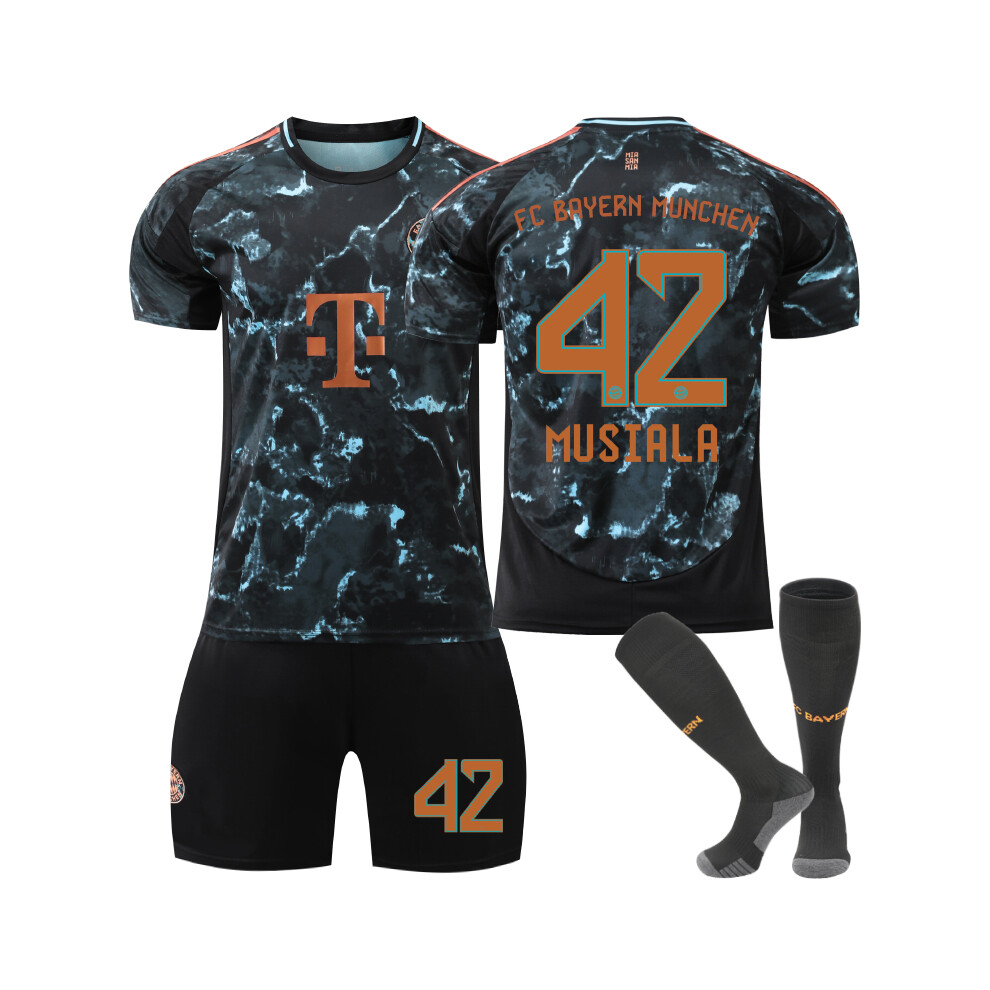 Qinyuchen (24(130-140Cm)) Comfortable 2425 Bayern Away Musiala #42 Training Suit With Socks