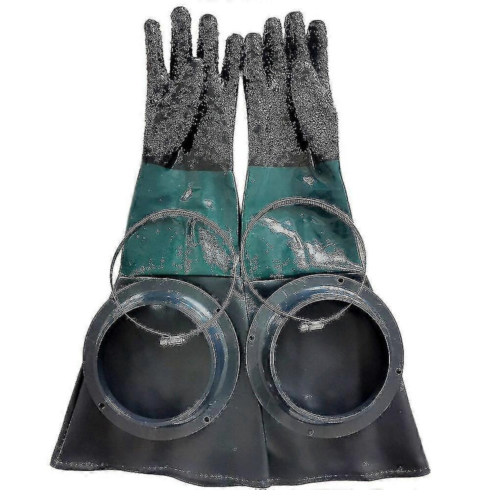 (As Show, One Size) Sandblasting Gloves Sandblaster Parts 60Cm With O Rings For Sandblast Cabinet 5063595991783
