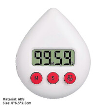 (White, One size) Digital Shower Timer Three Color Waterproof Energy Saver Digital Timer ft