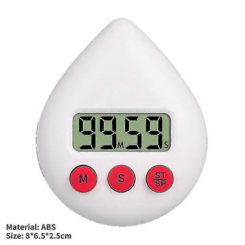 (White, One size) Digital Shower Timer Three Color Waterproof Energy Saver Digital Timer ft