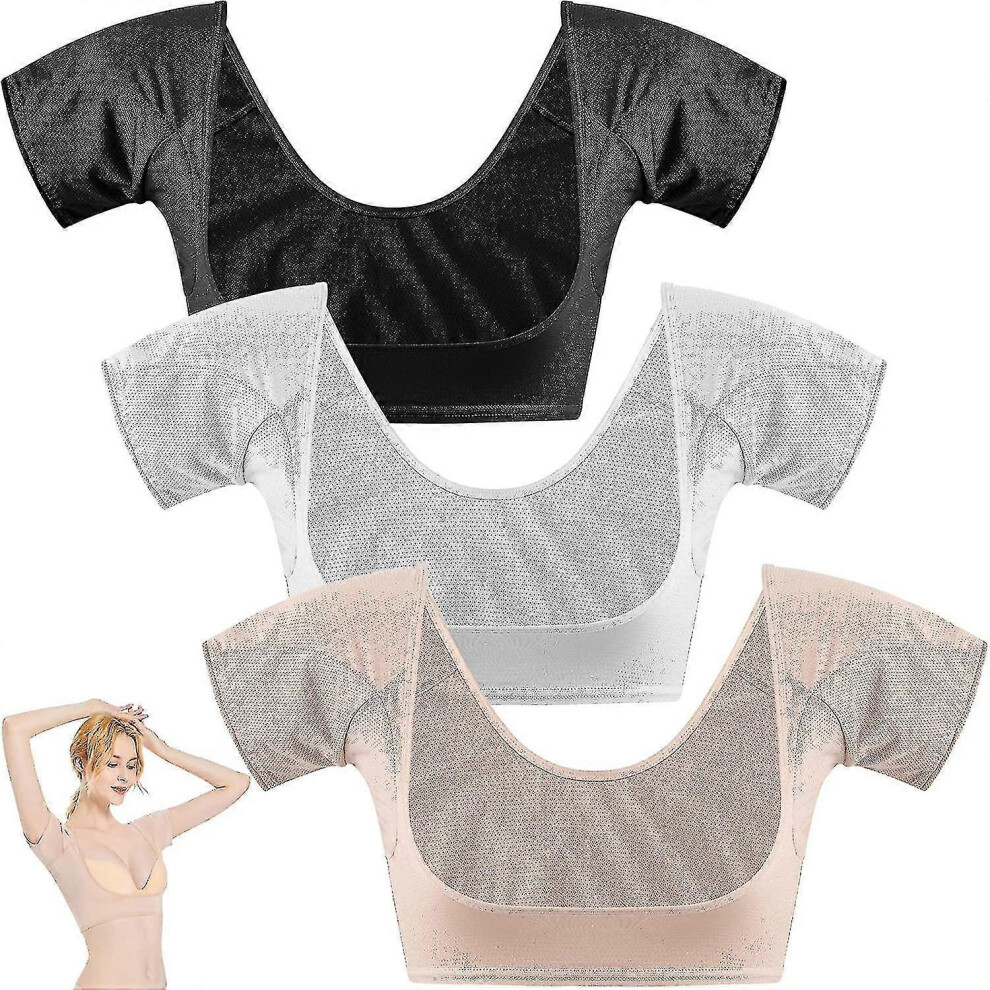 (M, Black) Underarm Sweat Vest, Breathable Sweat Guard Underwear Vest,Washable Armpit Pads,Washable Armpit Pads 5062994778797