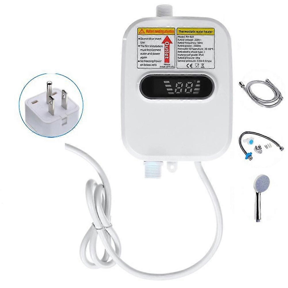 (As Show, One Size) 3500W Electric Thankless Instant Hot Water Heater 110V Bathroom Faucet Tap Heating 3 Seconds Instan 5062994736049