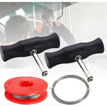 (As show, One size) Car windshield disassembly tool with 2 volumes of glass cutting cable