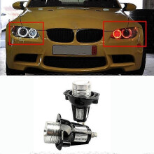 (2PCS Blue, One size) 2PCS 10W LED Angel Eyes Marker car lights Bulbs Error Free White/Red/Blue/Yellow for BMW E90 E91 3 Series 320i 325i 328i 330i 05-12