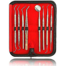 (As show, One size) 8er Tartar Remover Dental Care Set Dental Set Dental/dentist Instrument Tooth Cleaning Tooth Probe Tooth Cleaning Set Dental Care Tartar Stainless Ste