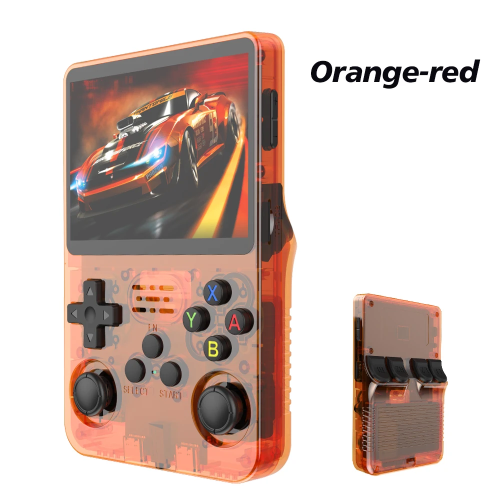 R36S Retro Handheld Video Game Console Linux System Orange 64GB