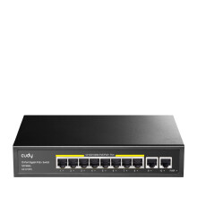 Gigabit PoE+ Switch - CUDY - GS1010PE - 10 Poorten - 120W - Toestand Apparaat