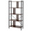 Living And Home Industrial Style 5 Tier Bookcase Metal Frame 3