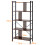 Living And Home Industrial Style 5 Tier Bookcase Metal Frame 6