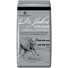 Dr John Titanium Dry Dog Food 15kg Chicken & Veg Active Working Adult Dogs