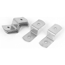 (As show, One size) Pack Of 10 38mm X 13mm X 11mm Metal Z Frame Braces Holder Silver Tone