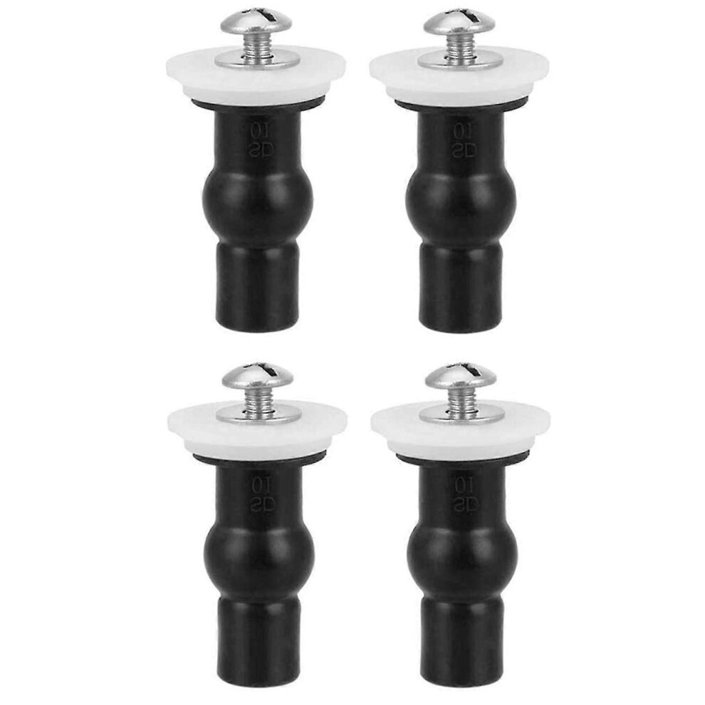 (As Show, One Size) 4 Pack Toilet Seat Hinges Bolt Expanding Rubber Top Nuts Screw 5063595999864