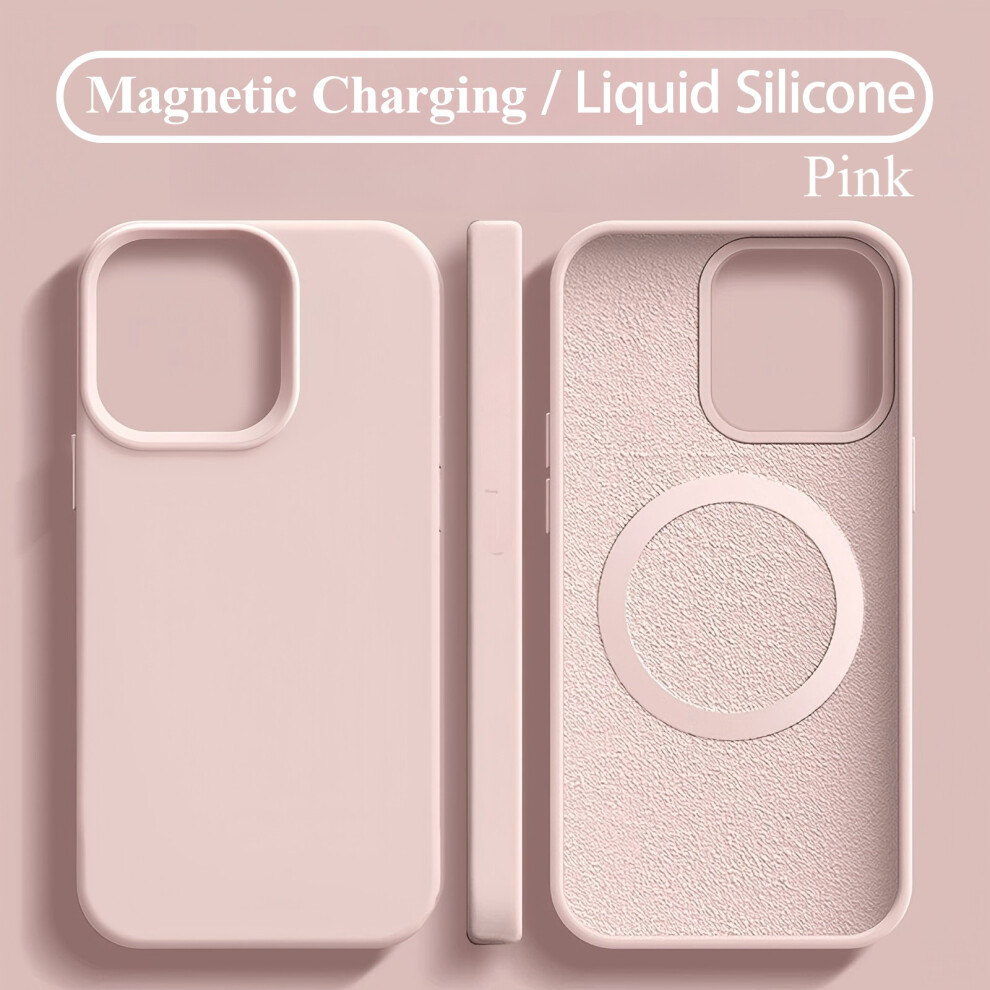 (Iphone16pro, ) Iphone Silicone Case With Magsafe Pink 729270611555