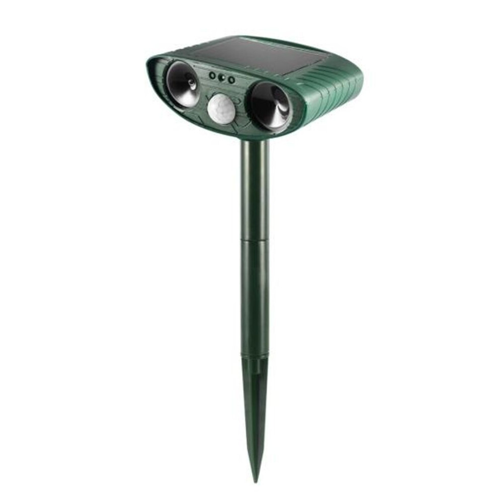 (green) Yousheng Cat Dog Ultrasonic Repellent Outdoor Solar Powered Waterproof Animal Repeller