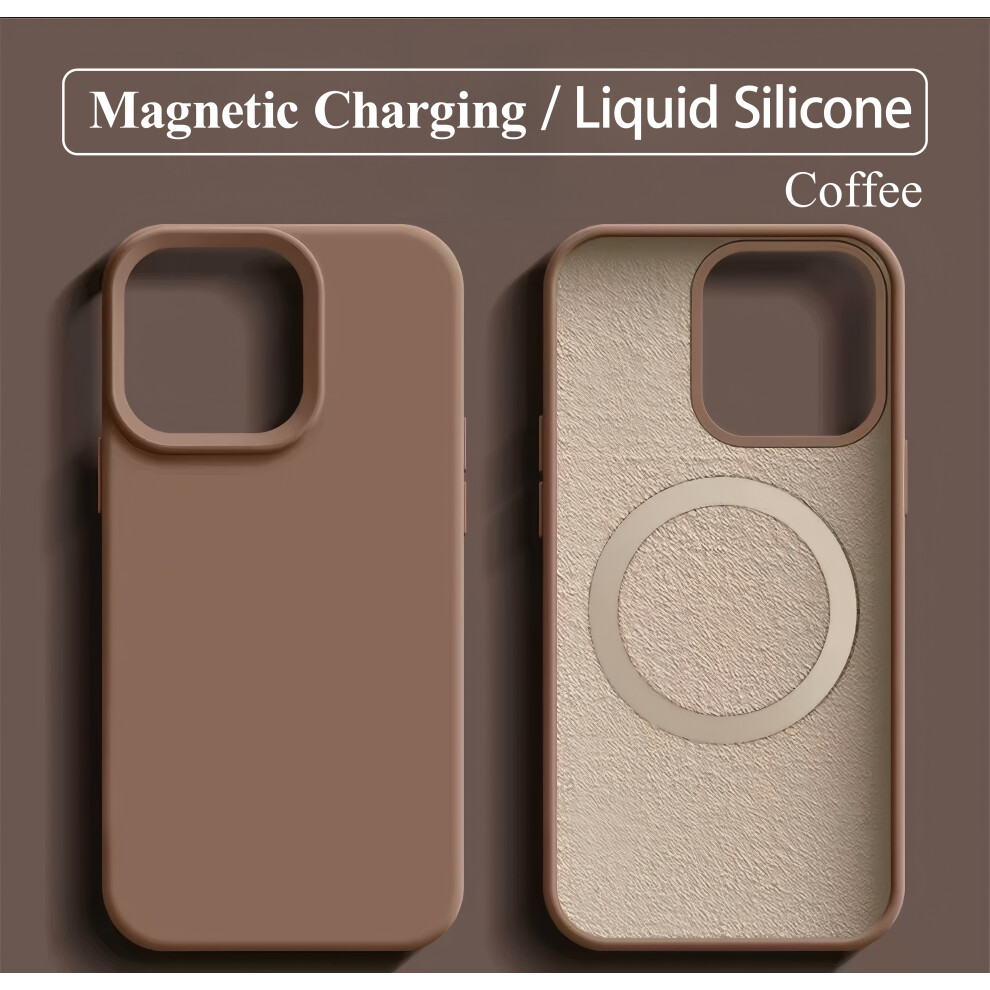 (Iphone14, Coffee) Iphone Silicone Case With Magsafe Brown 729270611937