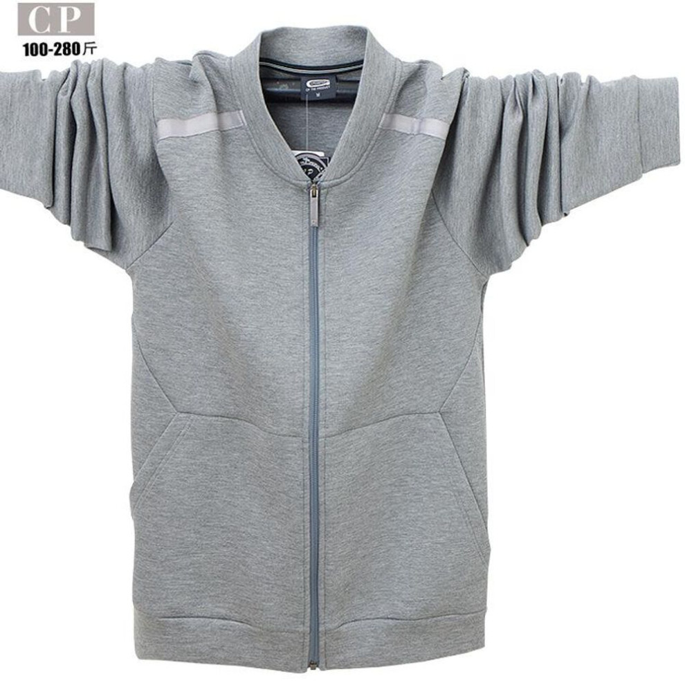 (light grey, XXXL) Men&apos;s Lightweight Bomber Jacket Casual Spring Fall Varsity Jackets Zip Up Athletic Casual Travel Work Jackets For Men Solid Sweatshirt With Pocke