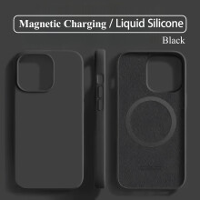 (iPhone12, Black) iPhone Silicone Case with MagSafe