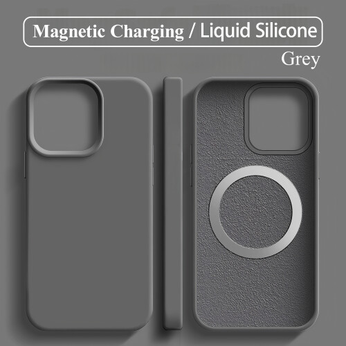 (iPhone12, Grey) iPhone Silicone Case with MagSafe