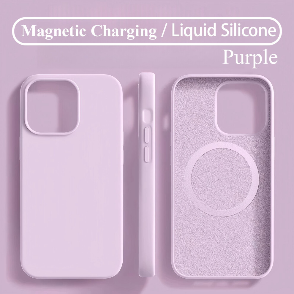 (Iphone13, ) Iphone Silicone Case With Magsafe Purple 729270610657