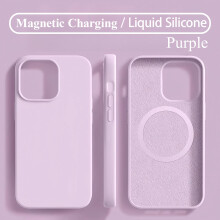 (iPhone12, Purple) iPhone Silicone Case with MagSafe