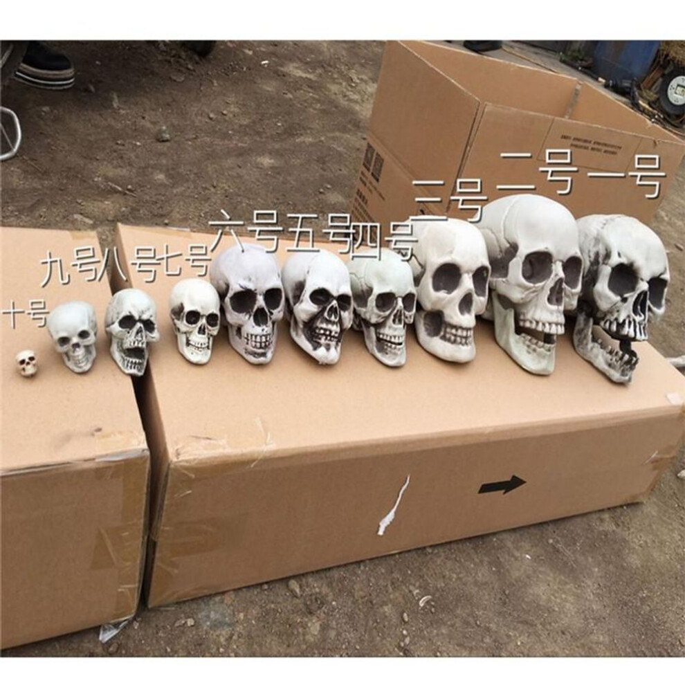 (4.5*4.5*6cm) Halloween  Artificial Skull Head Model Skull Bone Scary Horror Skeleton Ornament