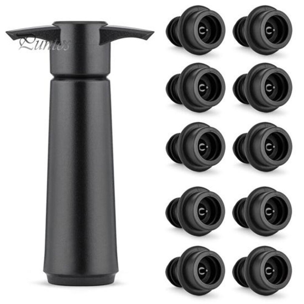 (10 pcs) 1 Set Vacuum Pump Convenient Wine Saver Pump Tool Leak-proof Sealing Wine Bottle Stoppers For Home Bar