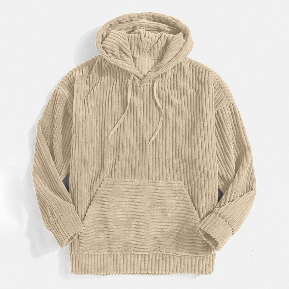 (beige, M) Men&apos;s Winter Autumn Oversized Y2k Clothes Women&apos;s Hoodied Hooded Coat Jacket For Men Corduroy Sweatshirts Pullover Windbreaker Streetwear Jo