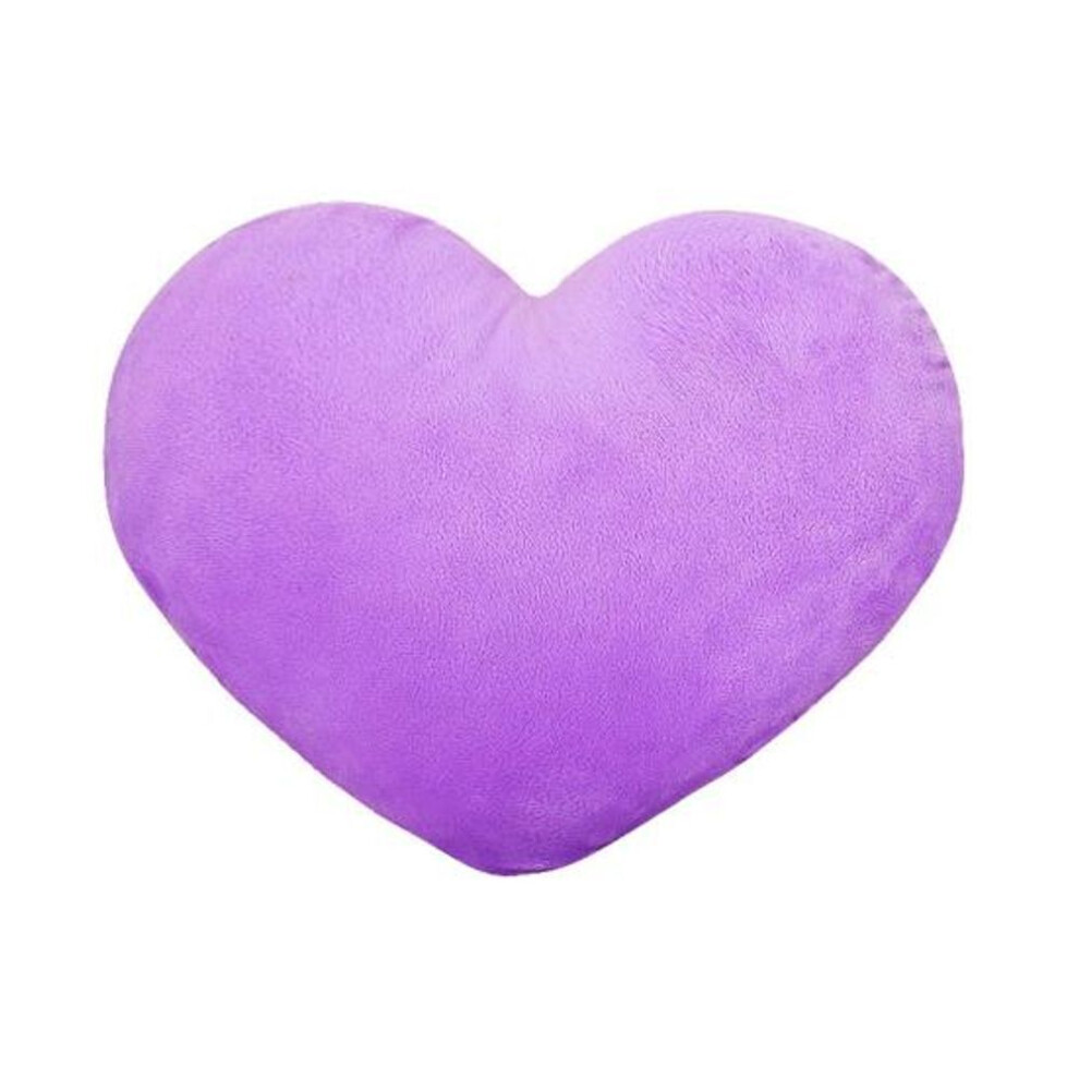 (purple, M) Plush Love Heart Pillow Soft Romantic Heart Shaped Throw Sleeping Cushion Stuffed Toy Sofa Couch Bed Decoration Valentine&apos;s Day Girlfriend Kids G