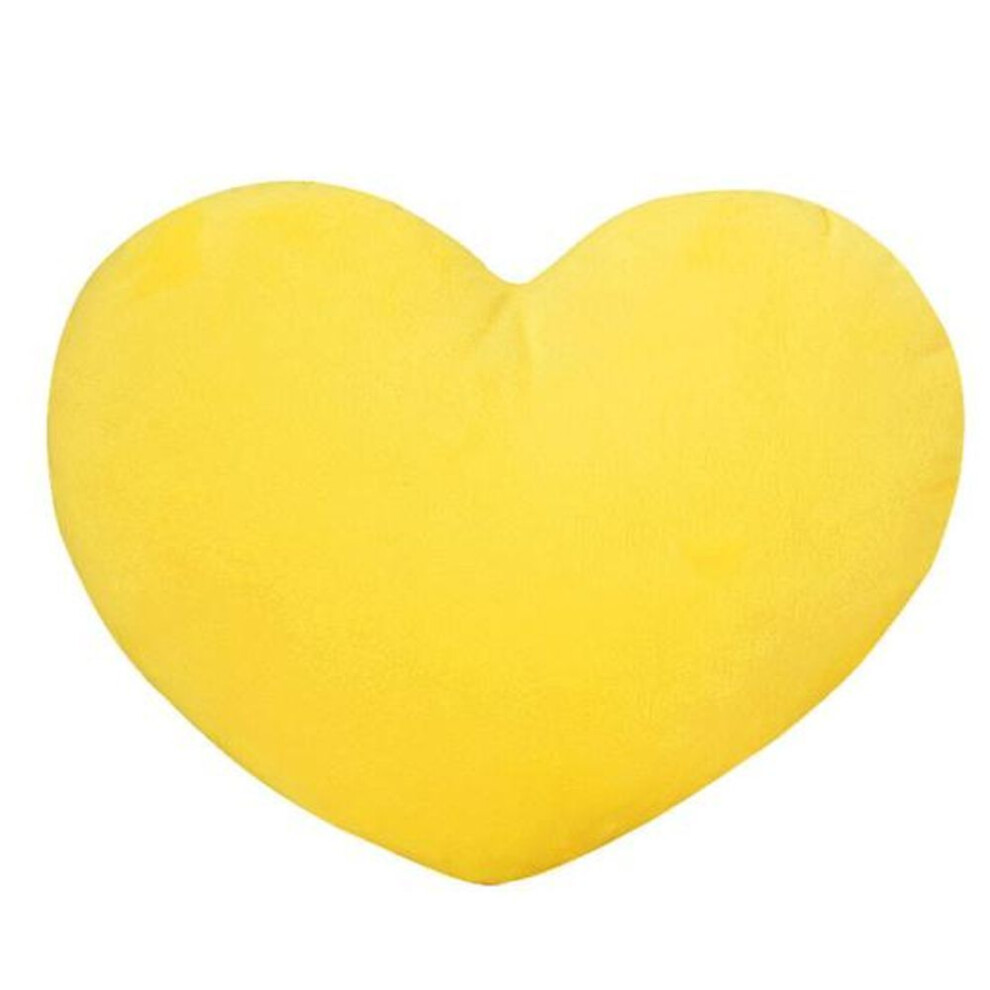 (yellow, M) Plush Love Heart Pillow Soft Romantic Heart Shaped Throw Sleeping Cushion Stuffed Toy Sofa Couch Bed Decoration Valentine&apos;s Day Girlfriend Kids G